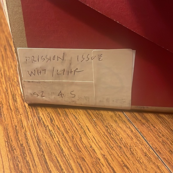 Vans prison, issue, white and black three strap off the wall shoes, M 4.5, W 6. - Picture 5 of 9